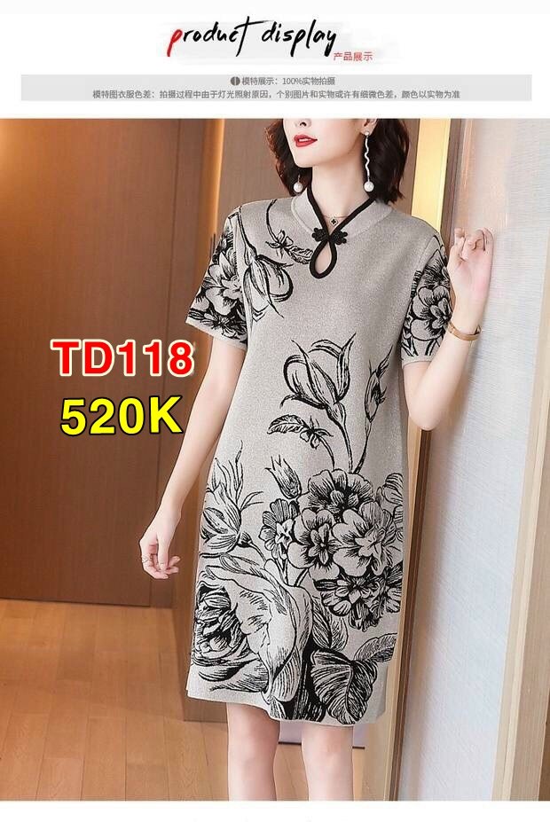 Đầm en Suông Cổ Tàu - TD118